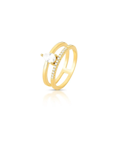 Anel duplo com gota ARO 16