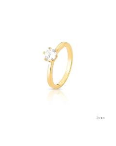 Anel solitário ARO 18