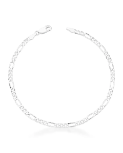 Pulseira prata 925 masculina elo 3x1