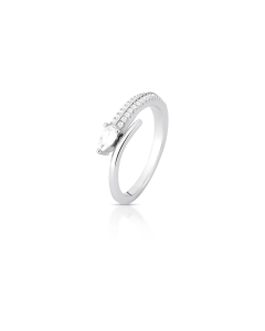 Anel prata 925 com gota ARO 18