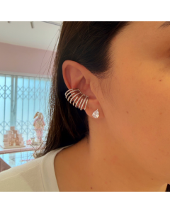 Piercing fake ródio branco encaixe