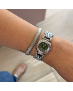 Pulseira malha lacraia em ródio branco