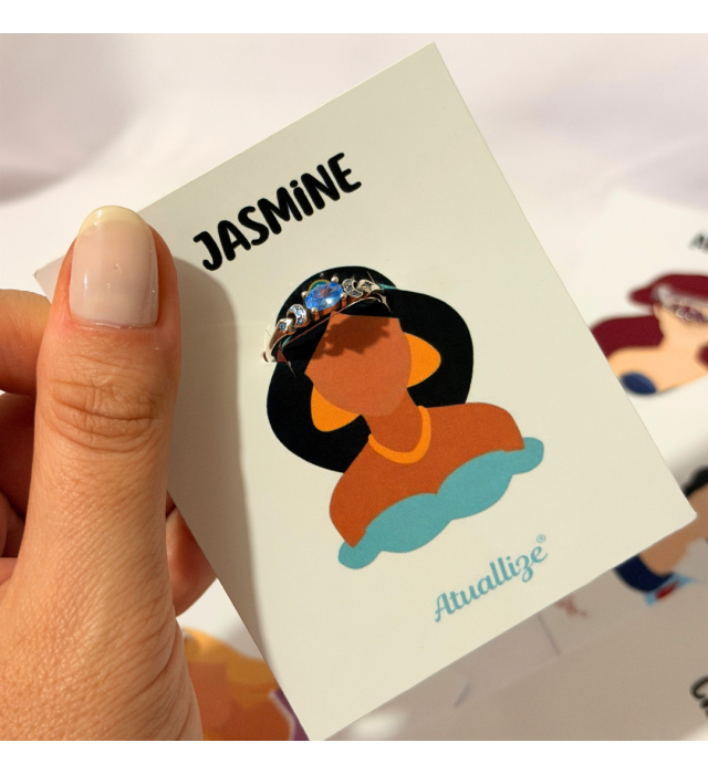 Anel princesas Disney Jasmine aro 21