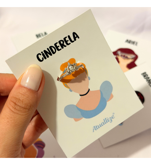 Anel princesas Disney Cinderela aro 19