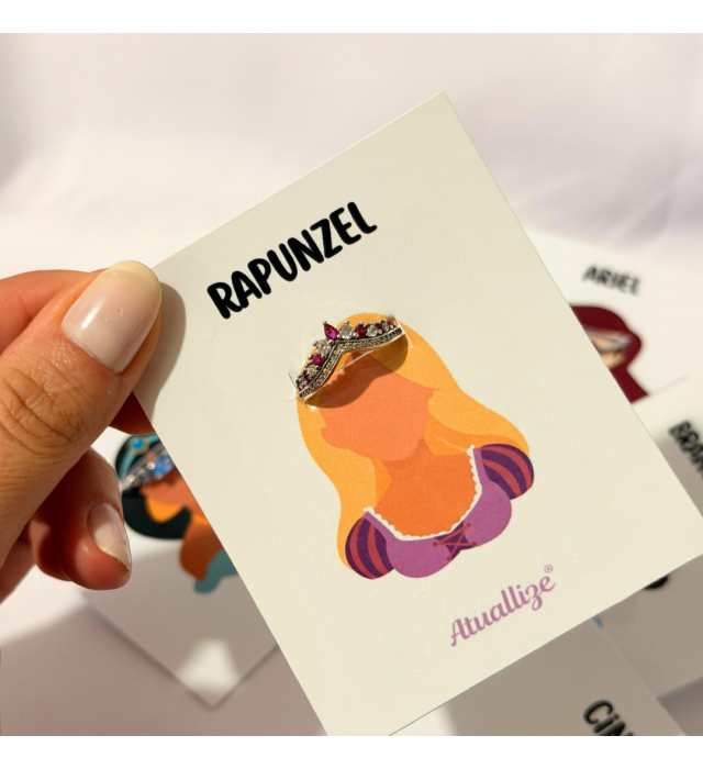 Anel princesas Disney Rapunzel aro 16