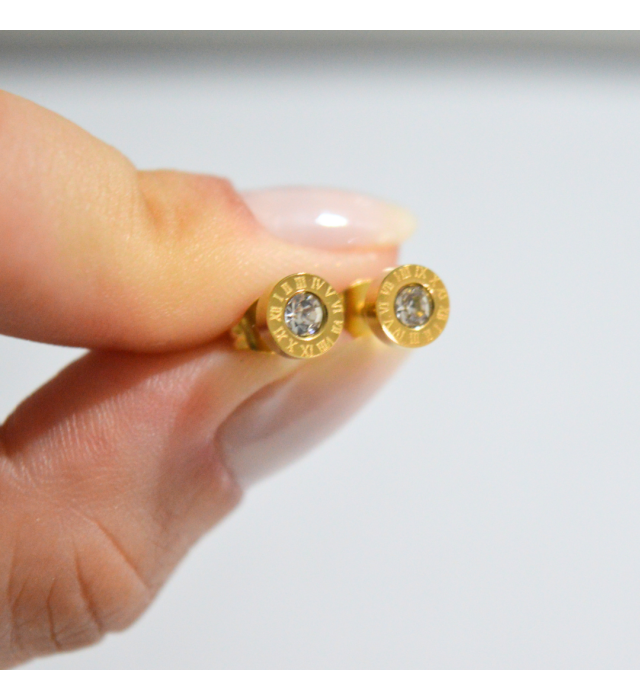 Brinco pequeno com ponto de luz