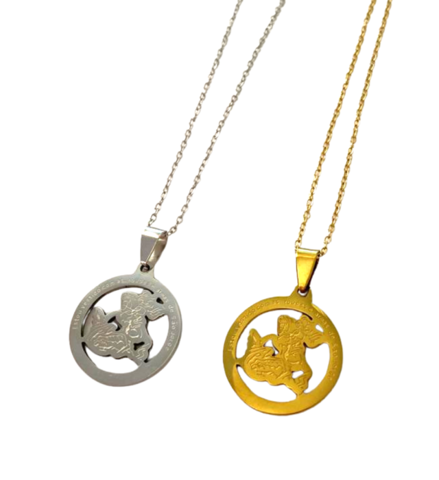 Colar unissex em aço São Jorge